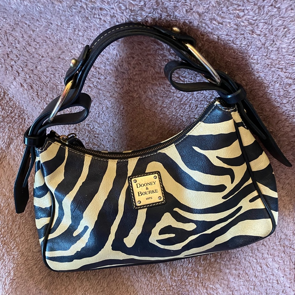 Vintage Y2K zebra Dooney & Bourke purse